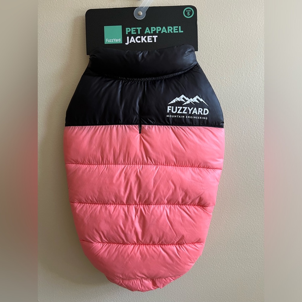 Fuzz Yard Jacket with Collar. Medium Weight and Beautiful Coral Color.